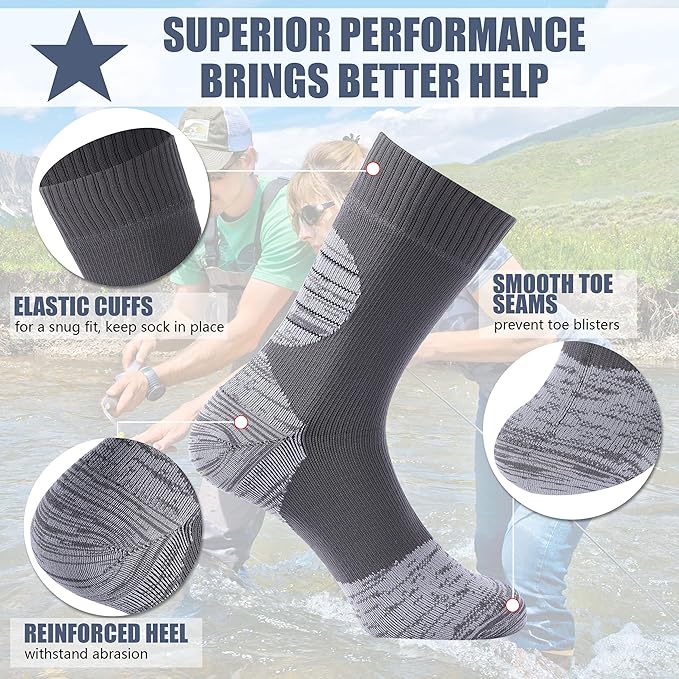 Waterproof Socks Neoprene Unisex Breathable Outdoor Sports Hiking Fishing Wading Crew/Ankle Socks