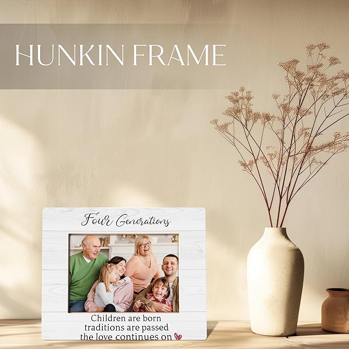 Four Generations Picture Frame 5x7, Family Photo Frame, Grandparents Gift Picture Frames, Grandma Grandpa Gift, Gifts for Grandparent, Gifts for Grandma