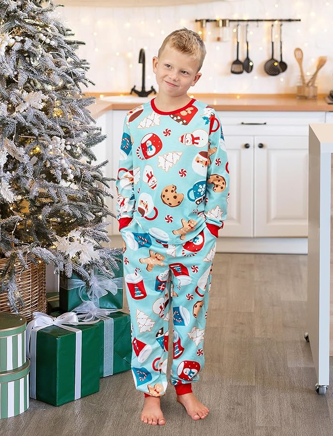 PATPAT Christmas Family Matching Pajama Sets Includes Christmas Socks - Perfect for Family Photos & Holiday Celebrations