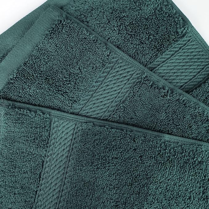 BLUENILEMILLS Madison Egyptian Cotton Towels, Towel Set for Bathroom, Shower, Hotel, Plush, 900 GSM, Highly Absorbent and Ultra-Soft Towels, Bath Essentials, 8 Piece Assorted Towel Set, Teal