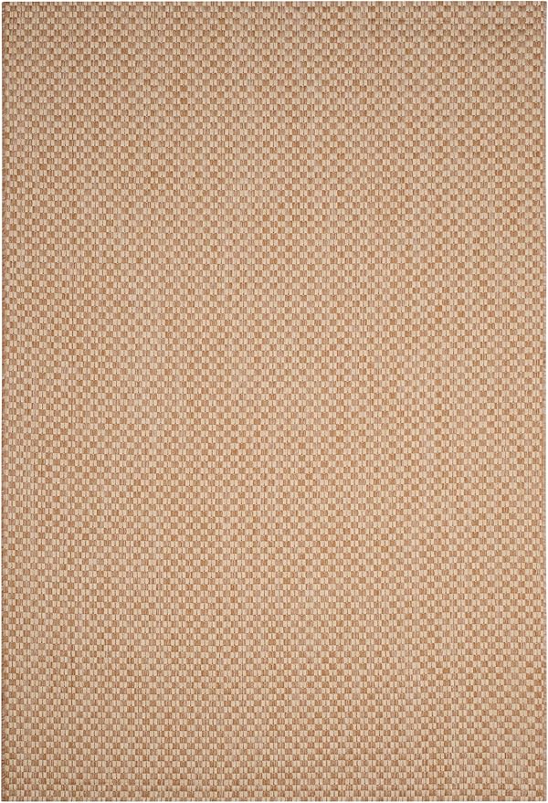 SAFAVIEH Washable Rug Outdoor Courtyard Collection - 5'3" x 7'7", Natural & Cream, Non-Shedding & Easy Cleaning, Ideal for Patio, Backyard, Mudroom (CY8653-03021)