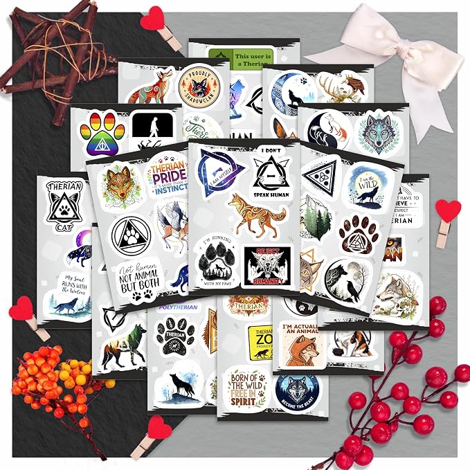 100Pcs Therian Stickers for Water Botttle, Laptop - Therian Gifts, Party Supplies - Gift for Women & Men