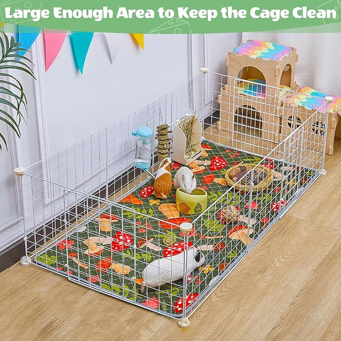 Unicorn Catcher 2 Pack Washable Guinea Pig Cage Liner, Waterproof Bedding | Reusable Absorbent Bedding For Rabbits, Hamsters, And Hedgehogs With A Leak-Proof Design To Keep Cages Dry And Clean