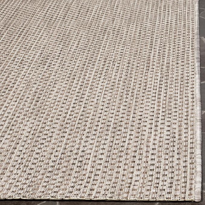 SAFAVIEH Washable Rug Outdoor Courtyard Collection - 2'3" x 10' Runner, Beige & Brown, Non-Shedding & Easy Cleaning, Ideal for Patio, Entryway, Mudroom, Hallway, Kitchen (CY8521-36312)