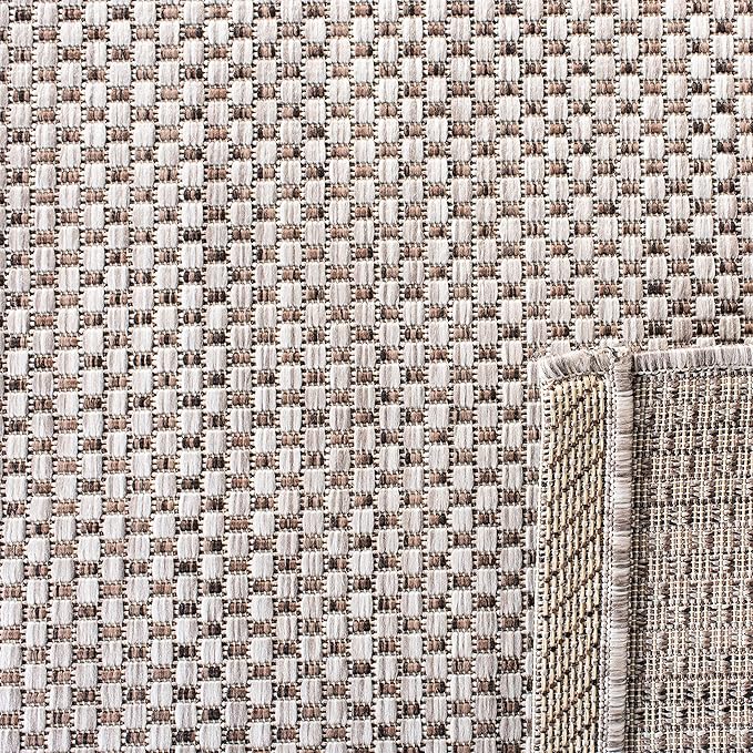 SAFAVIEH Washable Rug Outdoor Courtyard Collection - 2'3" x 6'7" Runner, Beige & Brown, Non-Shedding & Easy Cleaning, Ideal for Patio, Entryway, Mudroom, Hallway, Kitchen (CY8521-36312)