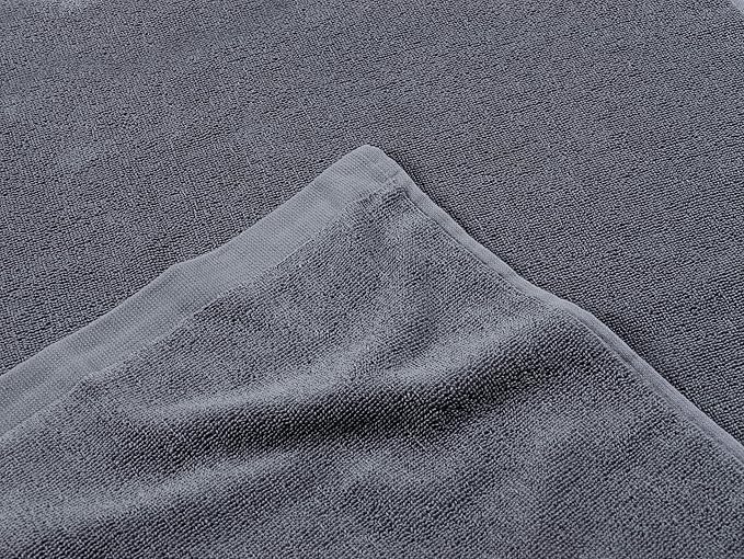 Coyuchi Classic Organic Cotton Terry Bath Towels, Minimalist 4-Piece Towel Set, Graphite, Quick-Dry, Highly Absorbent, Soft, Lightweight, 100% GOTS Certified, 2 Hand Towel, and 2 Bath Towel