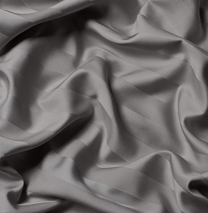 California King Sheets by Pure Bamboo, Genuine 100% Organic Viscose Derived from Bamboo Bed Sheet Set, Soft & Cooling, Double Stitching, Lifetime Quality Promise (California King, Jacquard Stone)