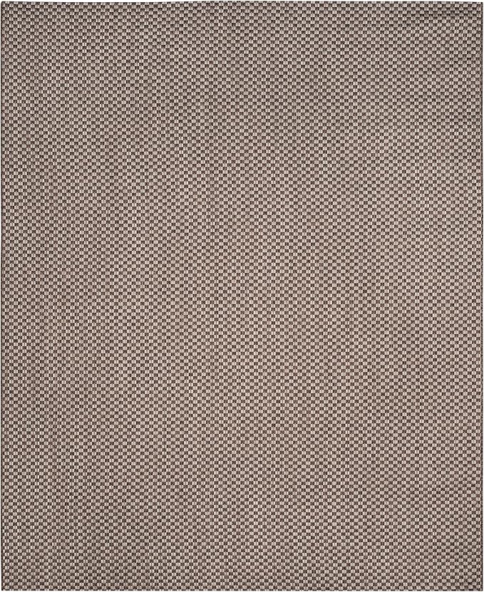 SAFAVIEH Courtyard Collection 8' x 11' Brown/Grey CY8653 Indoor/ Outdoor Waterproof Easy-Cleaning Patio Backyard Mudroom Area-Rug