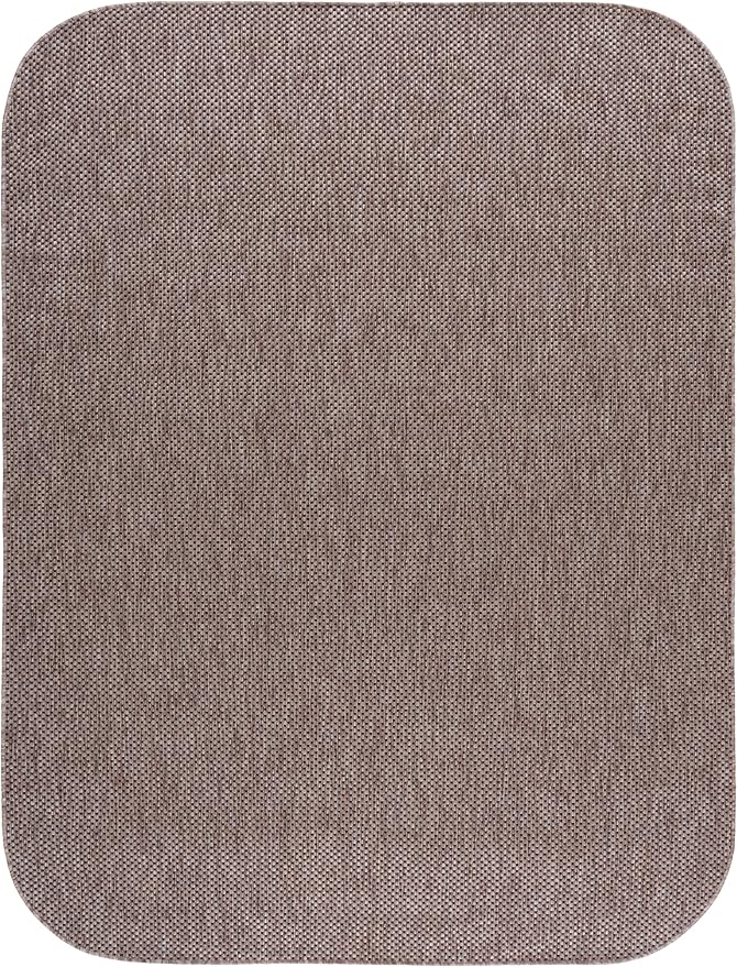 SAFAVIEH Washable Rug Outdoor Courtyard Collection - 8' x 10', Natural & Black, Non-Shedding & Easy to Clean, Ideal for Patio, Backyard, Mudroom (CY8521-37312)