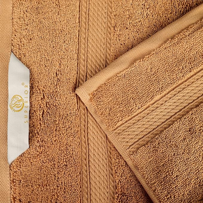 BLUENILEMILLS Madison Egyptian Cotton Towels, Towel Set for Bathroom, Shower, Hotel, Plush, 900 GSM, Highly Absorbent and Ultra-Soft Towels, Bath Essentials, 8 Piece Assorted Towel Set, Rust