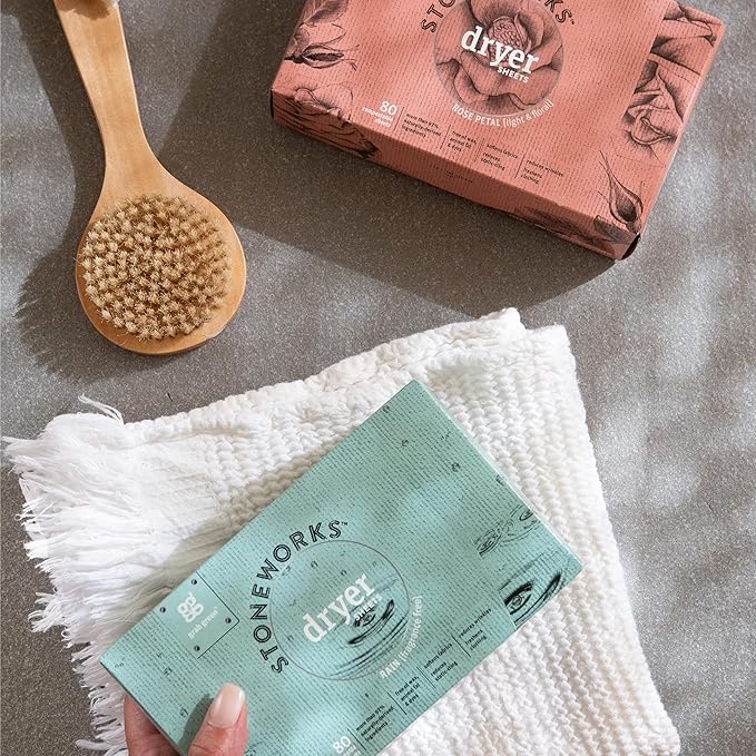 Grab Green Stoneworks Cruelty-Free Dryer Sheets | Softens Fabrics, Freshens Clothing & Reduces Static-Cling and Wrinkles | Plant Based | Oak Tree Scent (160 Sheets)