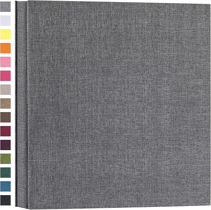 potricher Photo Album for 4x6 1000 Photos Linen Cover Extra Large Capacity Picture Book for Family Wedding Anniversary and Baby (Gray)