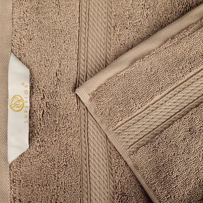 BLUENILEMILLS Premium Towel Collection, Egyptian Cotton Towels for Shower and Bathroom 2-Piece Bath Sheet Set, 34" x 68", Latte by Blue Nile Mills