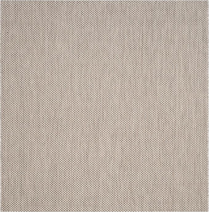 SAFAVIEH Washable Rug Outdoor Courtyard Collection - 7'10" Square, Beige & Brown, Non-Shedding & Easy Cleaning, Ideal for Patio, Backyard, Mudroom (CY8521-36312)