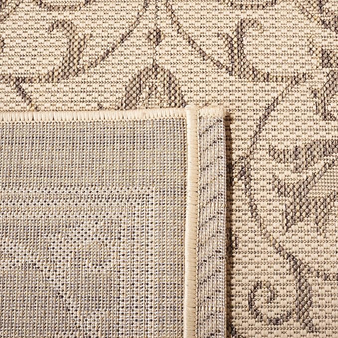 SAFAVIEH Washable Rug Outdoor Courtyard Collection - 2'3" x 10' Runner, Natural & Brown, Non-Shedding & Easy Cleaning, Ideal for Patio, Entryway, Mudroom, Hallway, Kitchen (CY2098-3001)