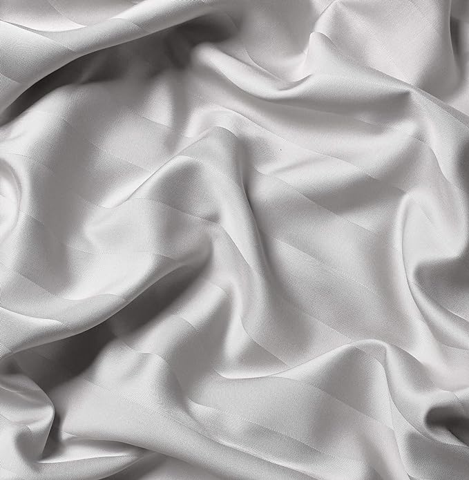 King Sheets by Pure Bamboo, Genuine 100% Organic Viscose Derived from Bamboo Bed Sheet Set, Luxuriously Soft & Cooling, Double Stitching, Lifetime Quality Promise (King, Jacquard White)