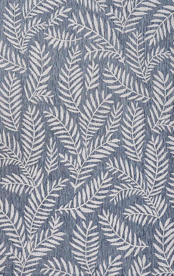 JONATHAN Y Palm Frond Indoor Outdoor Area Rug 3X5 Navy/Ivory, Nevis for Backyard, Patio, Porch, Easy-Cleaning, High Traffic, Pet-Friendly, Non-Shedding (SMB119B-3)