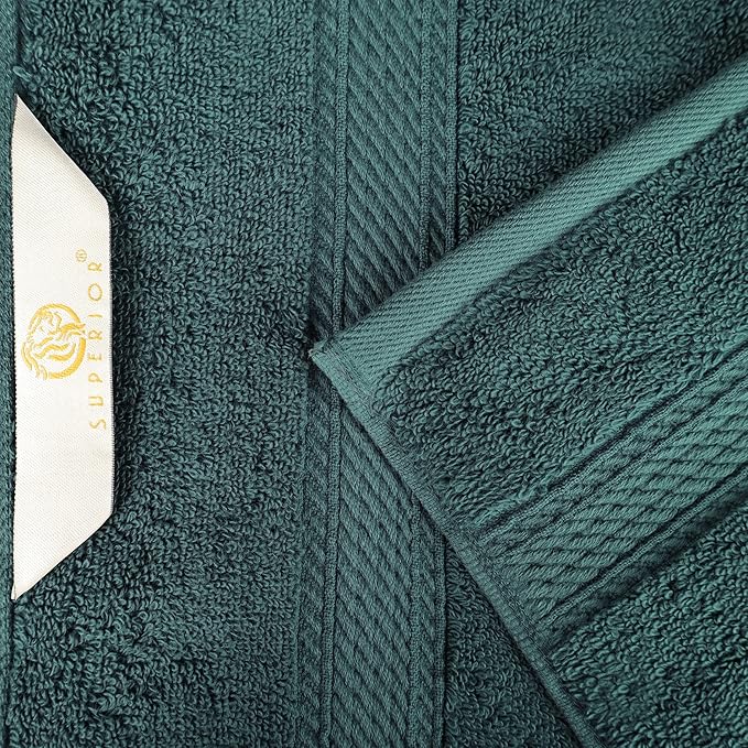 BLUENILEMILLS Madison Egyptian Cotton Towels, Towel Set for Bathroom, Shower, Hotel, Plush, 900 GSM, Highly Absorbent and Ultra-Soft Towels, Bath Essentials, 8 Piece Assorted Towel Set, Teal