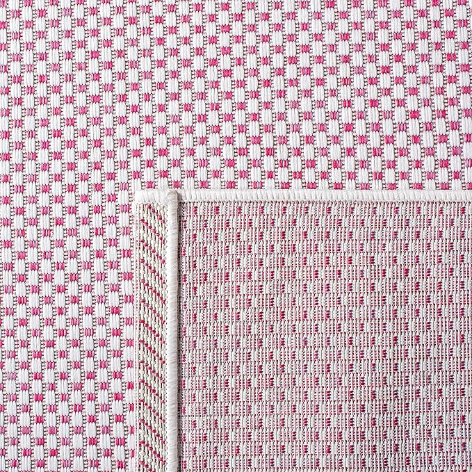 SAFAVIEH Courtyard Collection 8' x 10' Ivory/Pink CY8521 Indoor/ Outside Waterproof Easy cleansingPatio Backyard Mudroom Area Mat