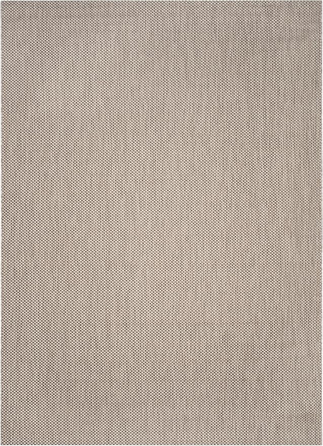 SAFAVIEH Washable Rug Outdoor Courtyard Collection - 10' x 14', Natural & Cream, Non-Shedding & Easy Cleaning, Ideal for Patio, Backyard, Mudroom (CY8521-36312)
